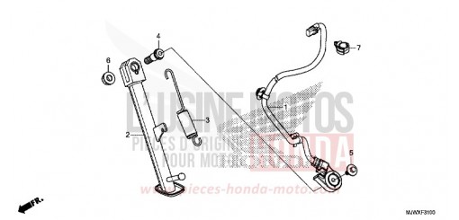 BEQUILLE LATERALE CB500XAJ de 2018